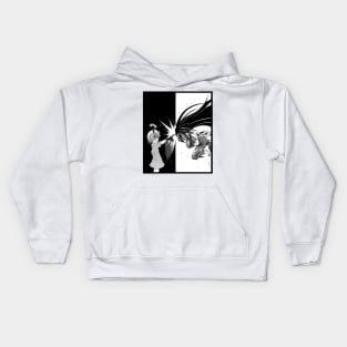 Medaka Box - "Black and White" Shiranui vs Medaka Kids Hoodie